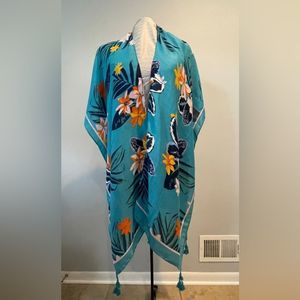 21 Pineapples - Do Everything in Love - Boho Floral Kimono Short Sleeve - NWOT